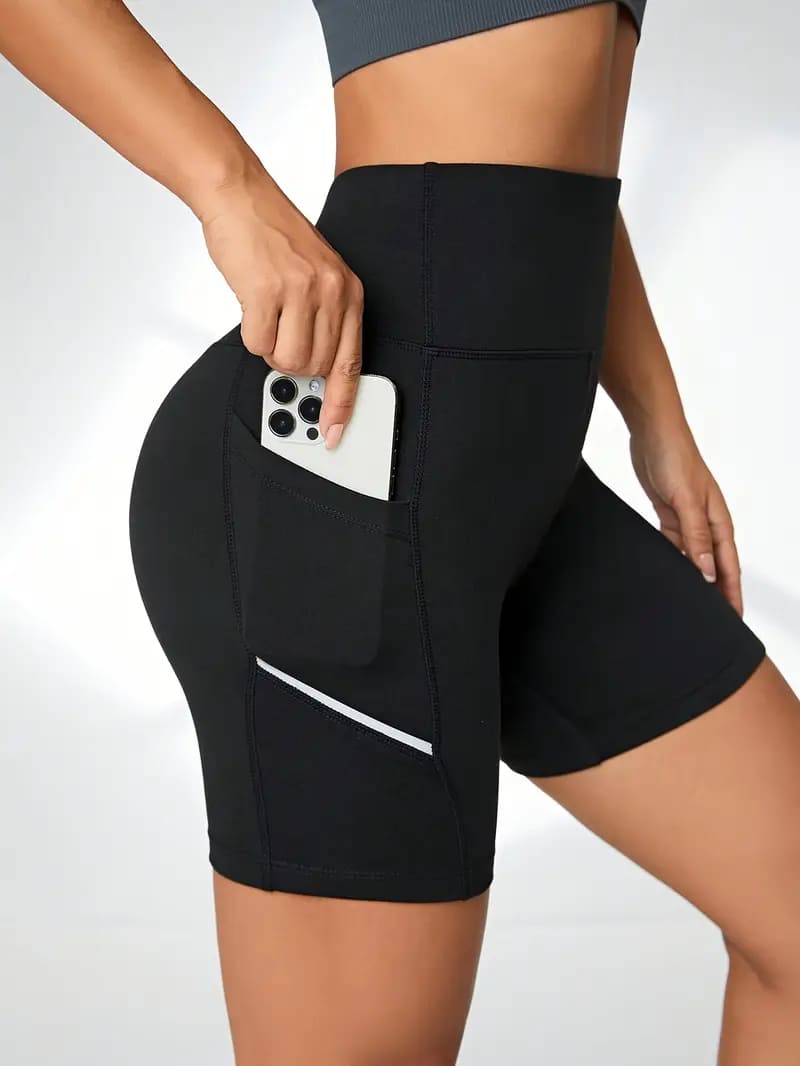 High-Waisted Utility Pocket Shorts